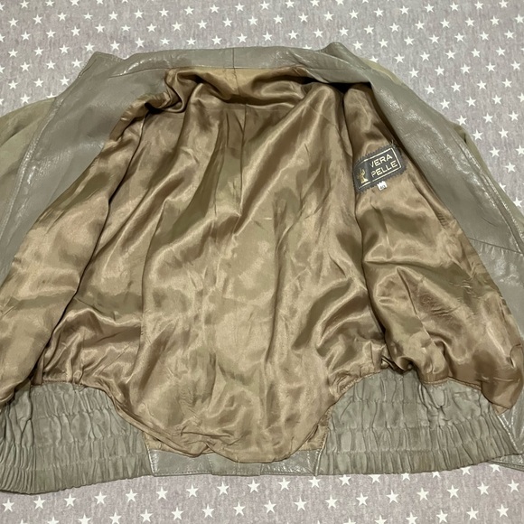Verra Pelle Genu Leather Jacket Women’s 40 Brown Two Tone Full Zip 80’s Vintage - Picture 10 of 10